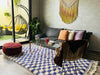 Checkerd beni ourain rug 4x8 - CH88