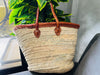 70% Off STRAW BAG Handmade with leather, French Market Basket, french market bag, Straw basket, french basket, grocery market bag