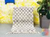 CHeckered Moroccan rug 3x5 ft - G5252