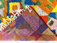 Load image into Gallery viewer, brown rug, moroccan rug 5x8 ft, area rugs, abstract unique rug, vintage boujad, handmade rugs, vibrant red rug, wool handmade rug, berber moroccan rug, colorful morocco rug, moroccan azilal rug, wool vintage rug, new home gift
