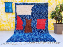 Load image into Gallery viewer, morrocan rug 6x9, gifts new home, rug for home decor, modern design, gift rugs, rug for living room, tapis marocain, hand knotted rug, moroccan rug 6x9, moroccan shag rug, washable rugs, washable rug, rugs for gift