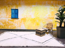 Load image into Gallery viewer, beni ourain rug vintage, 
beni ourain rug morocco, 
beni ourain rug 3x6, 
beni ourain rugs,  
moroccan rugs, 
morocco rugs, 
rugs moroccan, 
rugs wool, 
wool for rugs, custom rug