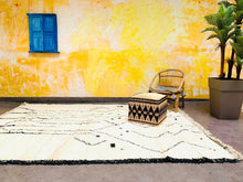 Load image into Gallery viewer, Beni ourain rug, morocco rug, Beni ourain rug, Minimalist rug, custom rugs, moroccan rug 9x12, Blue area rug, Beni Ourain rug, Wool rug, wool rug, Custom area rug, custom design rugs, Moroccan rug