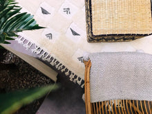 Load image into Gallery viewer, Moroccan rug, 
Beni Ourain rug, 
White wool rug, 
Handmade carpet, 
Berber rug, 
Luxury home decor, 
Plush area rug, 
white beni ourain, 
soft moroccan rug, 
authentic, 
modern moroccan rug, 
warm rug, 
bohemian rug
