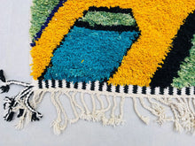 Load image into Gallery viewer, Contemporary rug, Custom rug, handmade berber rug, Blue area rug, moroccan berber rug, Custom rug, beni ourain, Moroccan blue rug, Moroccan rug, Wool rug, Custom size rug, Moroccan rug 8x10, Moroccan rug