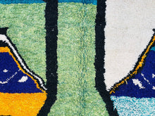 Load image into Gallery viewer, Contemporary rug, Custom rug, handmade berber rug, Blue area rug, moroccan berber rug, Custom rug, beni ourain, Moroccan blue rug, Moroccan rug, Wool rug, Custom size rug, Moroccan rug 8x10, Moroccan rug