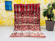 Load image into Gallery viewer, Vintage Area Rug, boho area rug, beni ourain rug, Authentic rug, Boujaad Rug, handmade rug, antique rug, vintage moroccan rug, handmade gift, boho rug, Traditional rug, moroccan rug, 