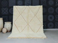 Load image into Gallery viewer, Cream Moroccan Beni Ourain Rug, Custom rugs, The Wool Rugs, The Wool Rugs, 

