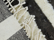 Load image into Gallery viewer, Black and White Checkered Moroccan Rug – Handmade Wool Custom Beni Ourain Carpet, Custom rugs, The Wool Rugs, The Wool Rugs, 
