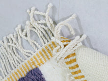 Load image into Gallery viewer, Handwoven wool checkered Berber rug in vibrant tones


