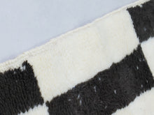 Load image into Gallery viewer, Black and White Checkered Moroccan Rug – Handmade Wool Custom Beni Ourain Carpet, Custom rugs, The Wool Rugs, The Wool Rugs, 
