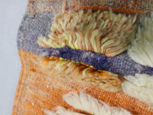 Load image into Gallery viewer, Vertical-pattern Moroccan rug with warm ochre and cream tones


