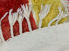 Load image into Gallery viewer, Vibrant handwoven rug with color block design

