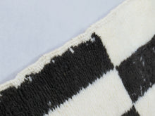 Load image into Gallery viewer, Black and White Checkered Moroccan Rug – Handmade Wool Custom Beni Ourain Carpet, Custom rugs, The Wool Rugs, The Wool Rugs, 
