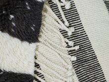 Load image into Gallery viewer, Black and White Checkered Moroccan Rug – Handmade Wool Custom Beni Ourain Carpet, Custom rugs, The Wool Rugs, The Wool Rugs, 
