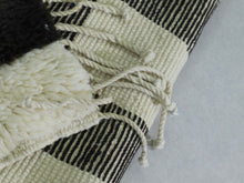 Load image into Gallery viewer, Black and White Checkered Moroccan Rug – Handmade Wool Custom Beni Ourain Carpet, Custom rugs, The Wool Rugs, The Wool Rugs, 
