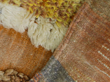 Load image into Gallery viewer, Moroccan rug art piece with abstract shaggy details



