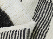 Load image into Gallery viewer, Black and White Checkered Moroccan Rug – Handmade Wool Custom Beni Ourain Carpet, Custom rugs, The Wool Rugs, The Wool Rugs, 

