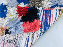 Load image into Gallery viewer, Bold and colorful Moroccan handmade rug.
