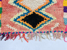 Load image into Gallery viewer, Vintage Moroccan Boucherouite Rug 2x7 ft - N7223
