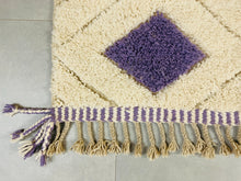Load image into Gallery viewer, Art deco Moroccan rug, Handmade gift, Checkered Rug, Custom Beni Ourain rug, Gift rug for dad, Custom rug, Personalised rug
