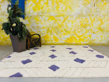 Load image into Gallery viewer, Art deco Moroccan rug, Handmade gift, Checkered Rug, Custom Beni Ourain rug, Gift rug for dad, Custom rug, Personalised rug

