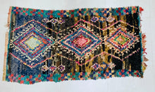 Load image into Gallery viewer, Handmade Moroccan rug measuring 3.4 ft x 7.4 ft.
