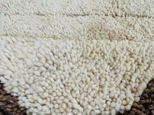 Load image into Gallery viewer, Berber rug, Tapis Berbere, Moroccan rug Hand knotted, Beni ourain rug, all wool berber rug, Custom rug, handmade rug, Genuine lamb wool
