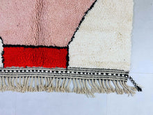 Load image into Gallery viewer, Moroccan Rug, Handmade Wool, Rug, Bohemian, Boho Rug, Moroccan Boujad, Moroccan, Antique Rug, Custom Rug, Free Shipping, Black Friday, Checkered Rug, berber rug
