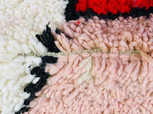 Load image into Gallery viewer, Moroccan Rug, Handmade Wool, Rug, Bohemian, Boho Rug, Moroccan Boujad, Moroccan, Antique Rug, Custom Rug, Free Shipping, Black Friday, Checkered Rug, berber rug
