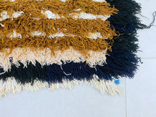 Load image into Gallery viewer, Handmade Berber rug with a unique textured pattern

