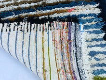 Load image into Gallery viewer, One-of-a-kind handmade Boucherouite rug with intricate textures

