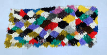 Load image into Gallery viewer, Eclectic Moroccan runner featuring bold patchwork designs
