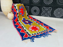 Load image into Gallery viewer, Handwoven Berber rug with geometric tribal patterns

