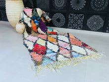 Load image into Gallery viewer, Handwoven Berber rug featuring recycled textiles

