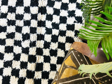 Load image into Gallery viewer, Moroccan Black checkered rug 3x5 ft -  G5385
