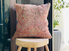 Load image into Gallery viewer, Moroccan pillow, Bohemian Cushion, wool pillow, kilim pillow cover, woven pillow, kilim pillow, Kilim Cushion, Boho Cushion, mid century modern, embroidered pillow, custom cushion, custom bench cushion, floor sofa
