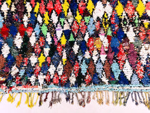 Load image into Gallery viewer, AUTHENTIC BOUCHEROUITE RUG 4x7 ft - G5913, Boucherouite Rugs, The Wool Rugs, The Wool Rugs, 
