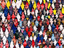 Load image into Gallery viewer, AUTHENTIC BOUCHEROUITE RUG 4x7 ft - G5913, Boucherouite Rugs, The Wool Rugs, The Wool Rugs, 
