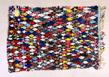 Load image into Gallery viewer, AUTHENTIC BOUCHEROUITE RUG 4x7 ft - G5913, Boucherouite Rugs, The Wool Rugs, The Wool Rugs, 
