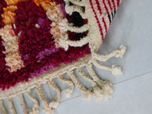Load image into Gallery viewer, Unique Moroccan wool carpet with cultural significance.
