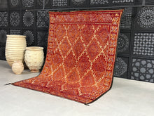 Load image into Gallery viewer, Red Moroccan Rug 6x8 - F59, Rugs, The Wool Rugs, The Wool Rugs, 
