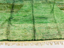 Load image into Gallery viewer, solid green rug,9x10 area rug,antique rug,area rug,berber rug,boujad rug,handmade rug,hand woven rug,moroccan rug,moroccan rugs,old rug,tribal rug,vintage rug
