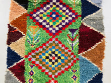 Load image into Gallery viewer, Colorful Handwoven Moroccan Kilim Rug 2x9 ft  - N7043
