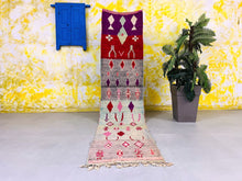 Load image into Gallery viewer, Vibrant Berber Runner Rug 2x10 ft - G5417
