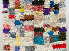 Load image into Gallery viewer, Colorful Patchwork Boucherouite Rug 3x7 ft - N7049
