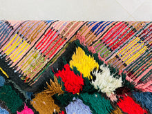 Load image into Gallery viewer, moroccan rug, boucherouite rug, moroccan berber rug, moroccan runner rug, vintage runner rug, moroccan area rug, runner rug, Colorful Rug
