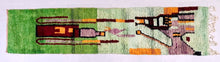 Load image into Gallery viewer, Green Runner Rug 2x11 ft - G5424

