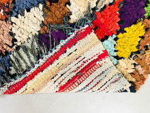 Load image into Gallery viewer, Moroccan Rug,  Boucherouite Rug,  Berber Rug,  Runner Rug,  Vintage Rug,  Area Rug,  Colorful Rug,  Abstract Rug,  Free Shipping,  Handmade Rug,  Handwoven Rug,  Living Room Rug,  Soft Rug,  Home and Living,  Floor and Rugs
