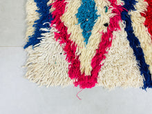 Load image into Gallery viewer, Moroccan Rug,  Boucherouite Rug,  Berber Rug,  Runner Rug,  Vintage Rug,  Area Rug,  Colorful Rug,  Abstract Rug,  Free Shipping,  Handmade Rug,  Handwoven Rug,  Living Room Rug,  Soft Rug,  Home and Living,  Floor and Rugs.
